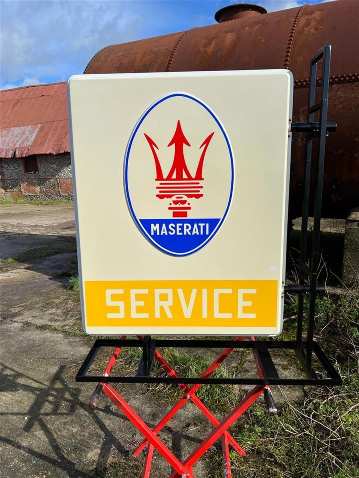 Maserati Wall-Mounted Sign with Stand - Image 3 of 4