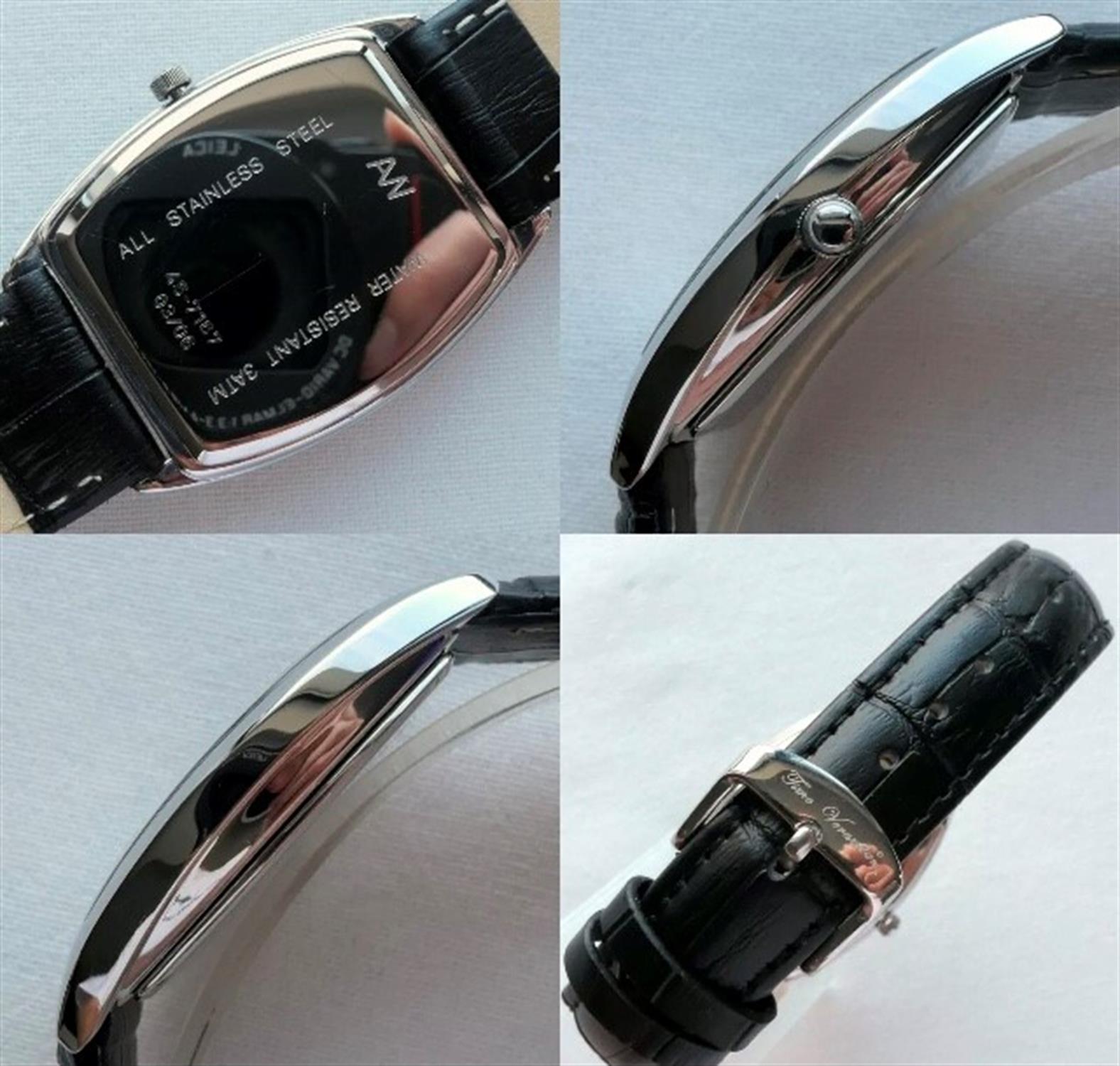 A superb and rare Mercedes Benz Art Deco style tonneau-case 'his or hers' wristwatch C2010. - Image 10 of 10