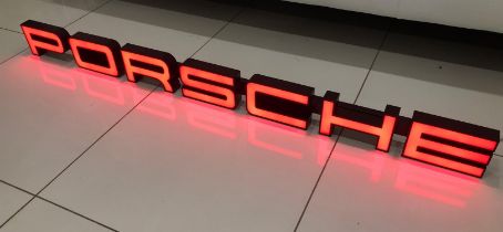 Illuminated Porsche Style Wall Sign