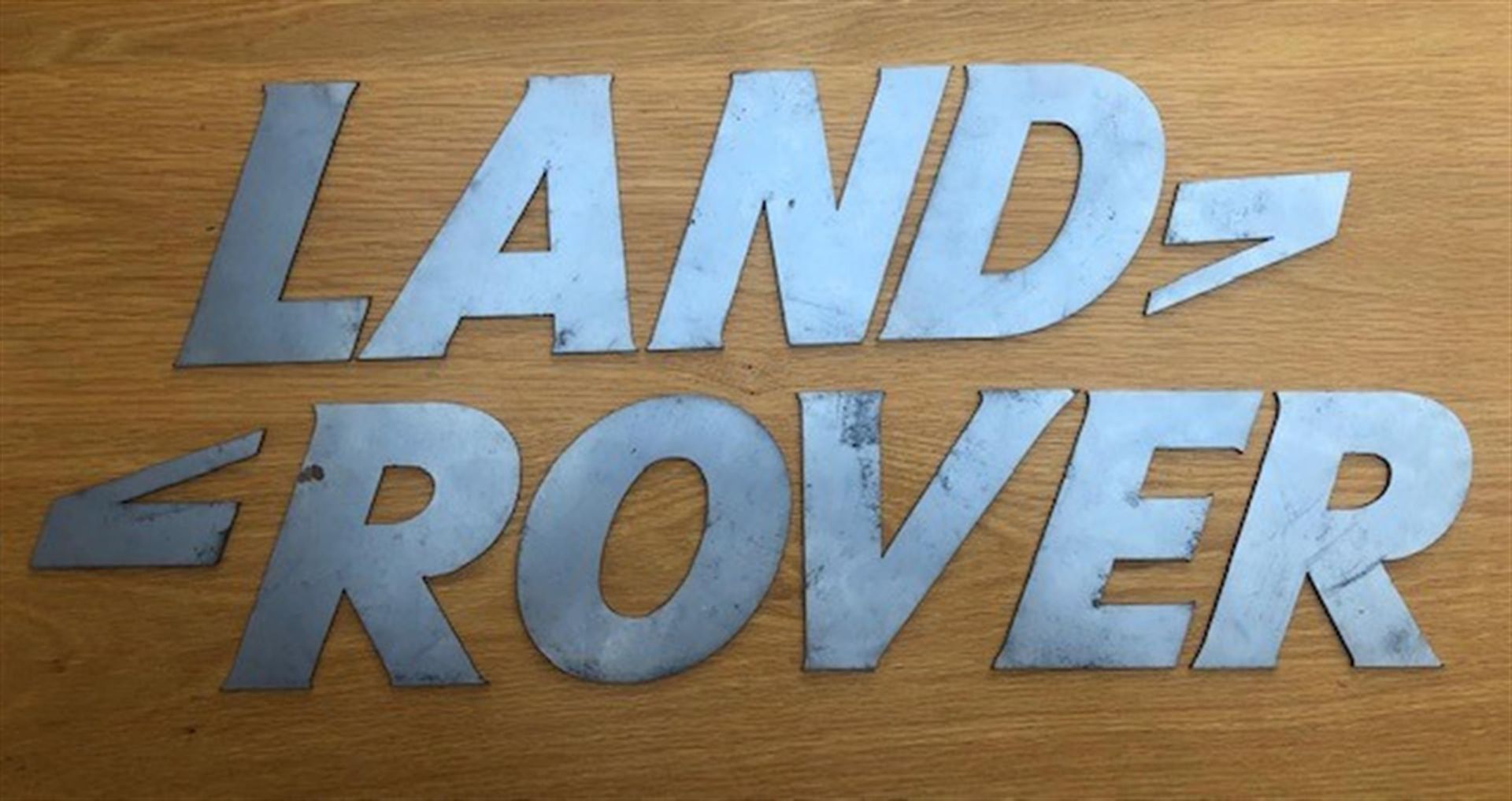 A font-correct 'Land Rover' sign in lazered-steel cut-outs - Image 2 of 2