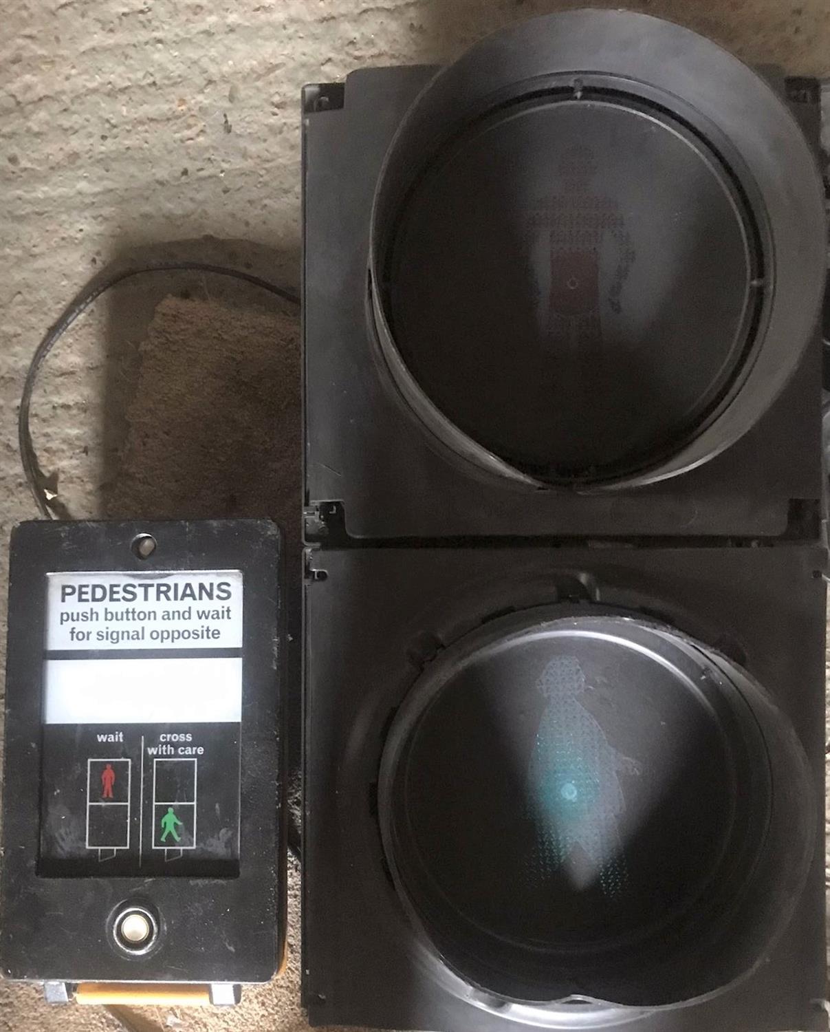 Pelican Crossing Lights and Call Button Control Panel Box