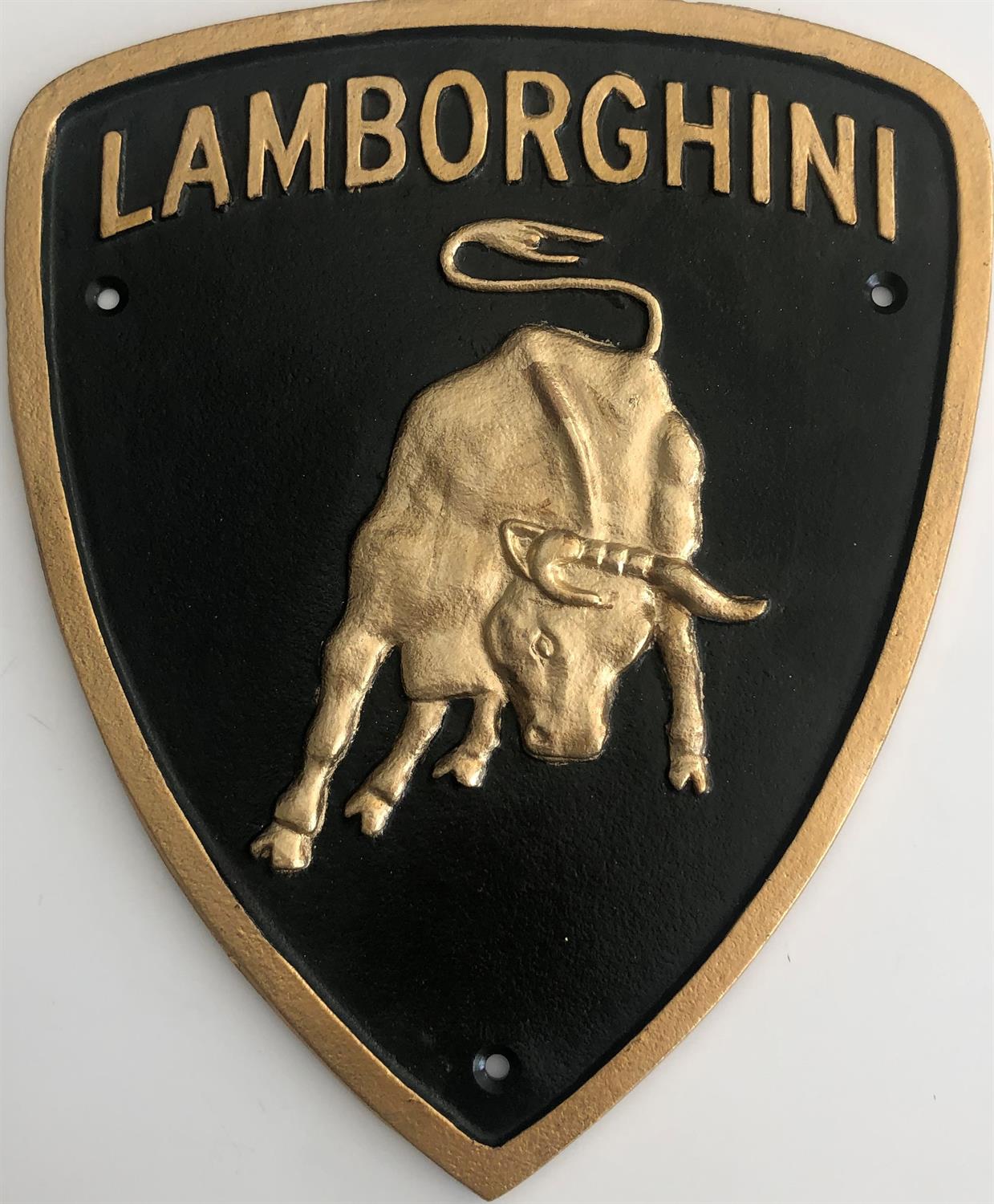 Lamborghini-Style Shield Wall Sign - Image 2 of 2
