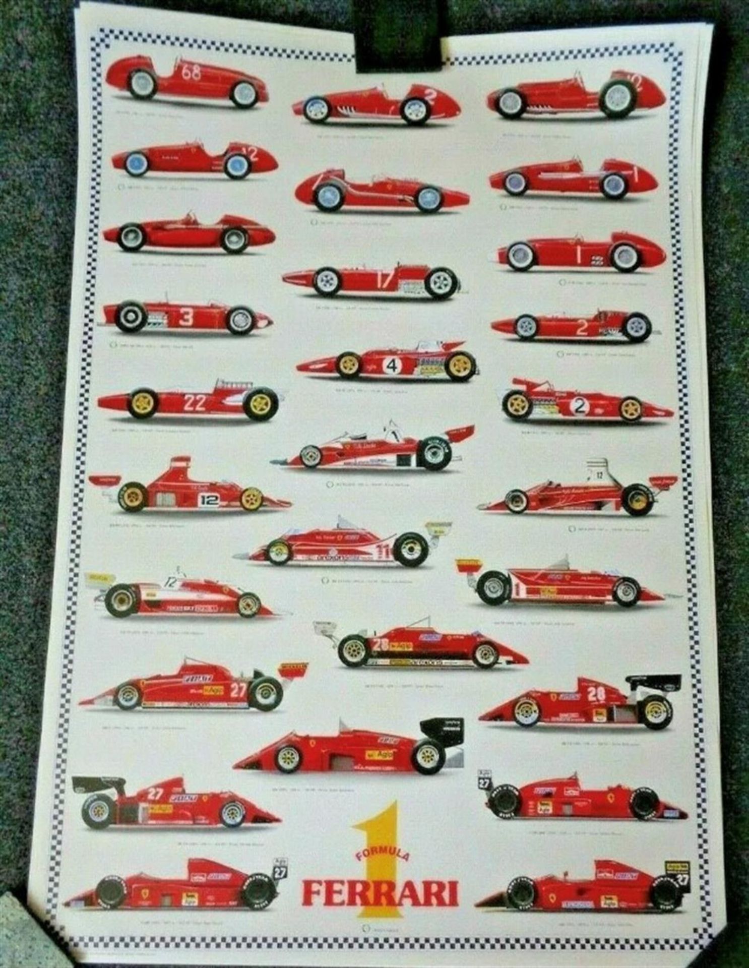 A rare Italian Arti Grafiche Historic Formula 1 Ferrari poster