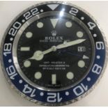 Rolex GMT Master II Batman Homage Wall Clock