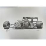 Nigel Mansell's Ferrari 641 Signed Limited Edition Print