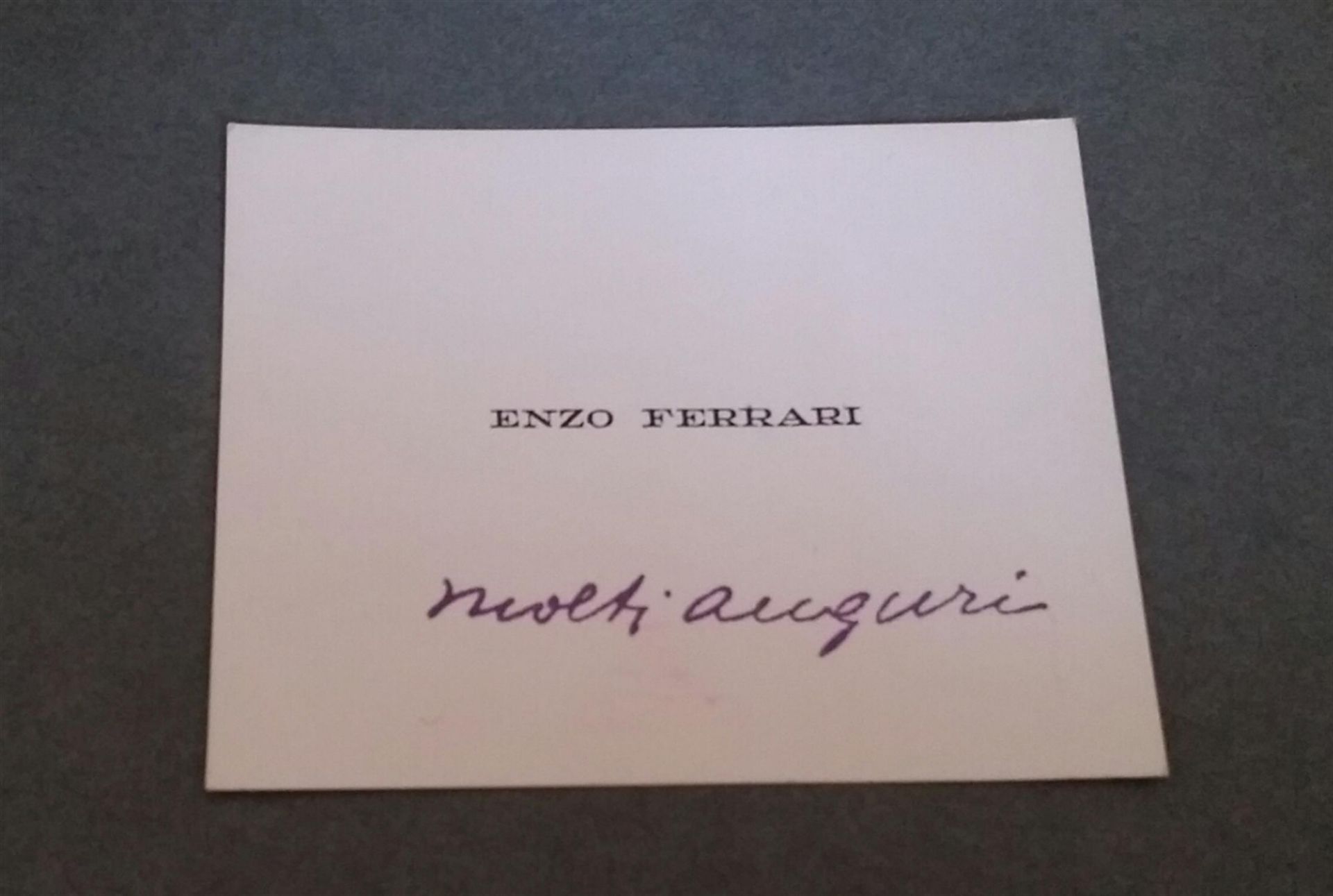 Best Wishes from Enzo Ferrari c/w very rare 1972 365 GT4 brochure