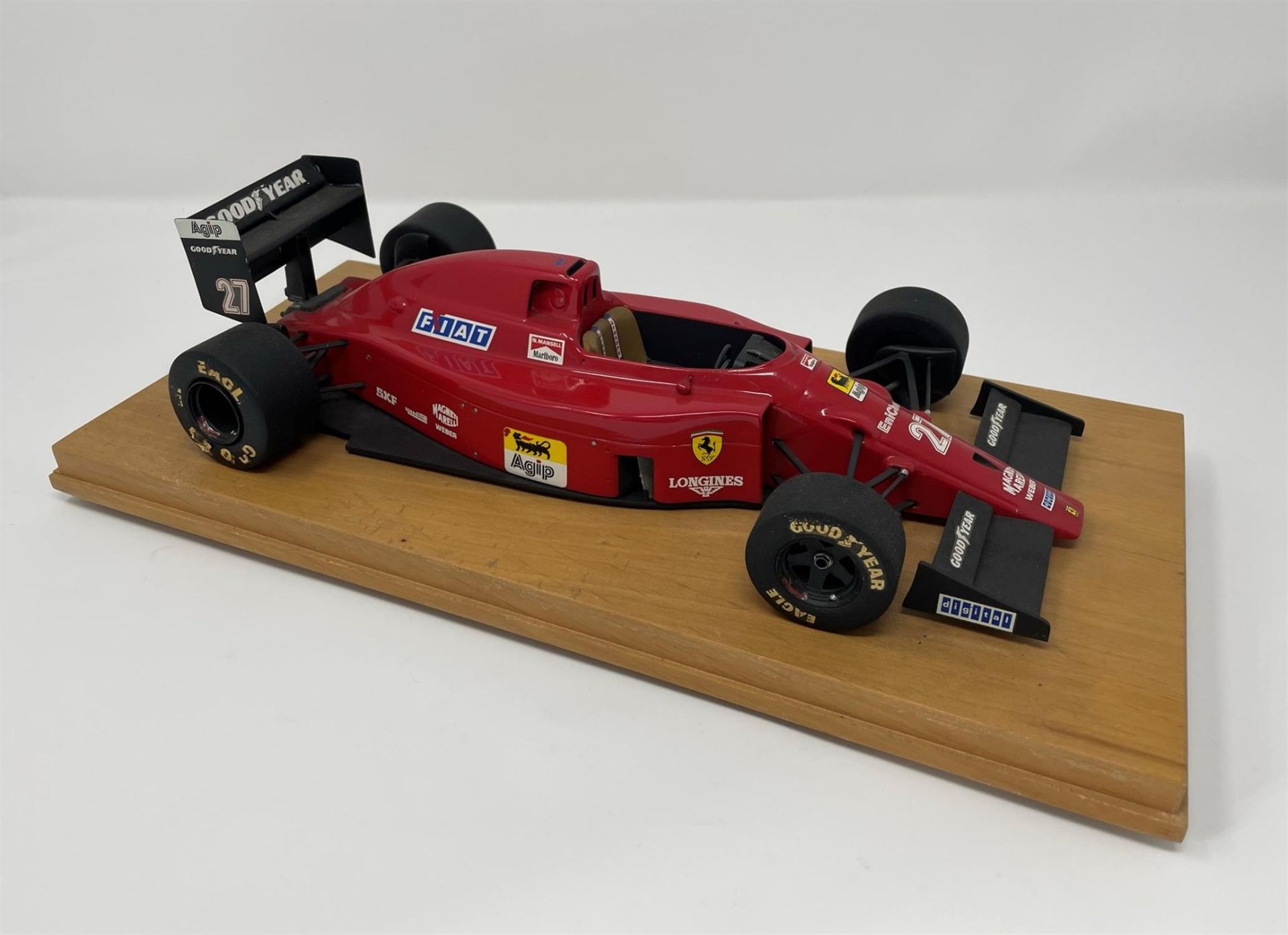 Hand-built model of Nigel Mansell's 1990 Ferrari 641