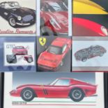 A Mix of 7 Ferrari Road Car Prints