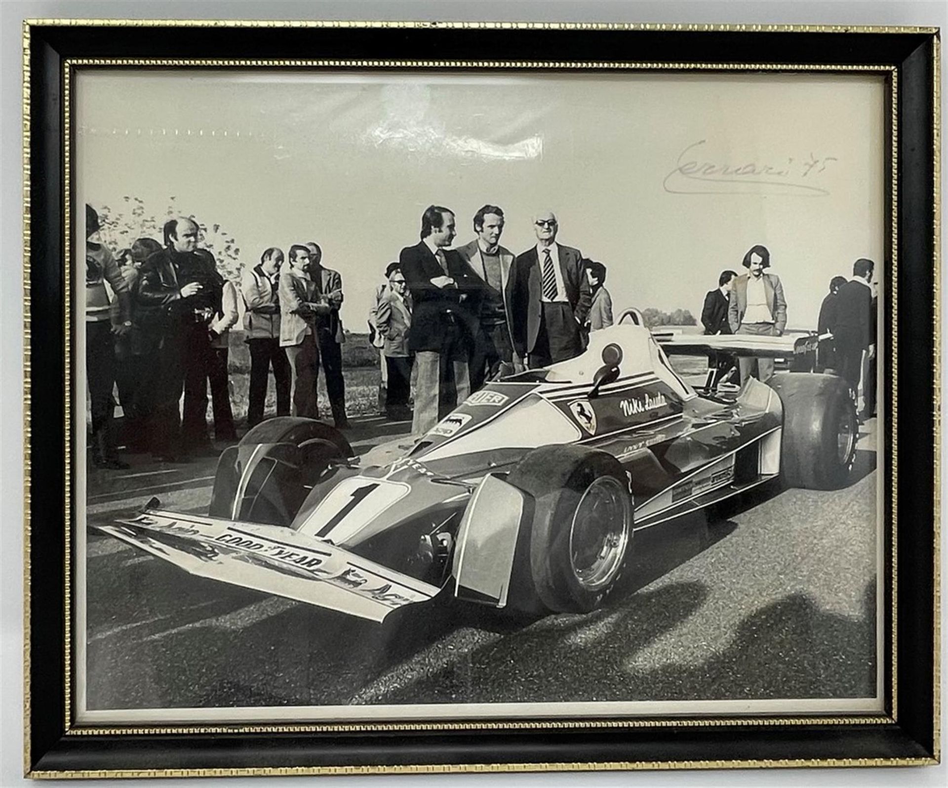 "The Team" Enzo, Lauda and Regazzoni with the Ferrari 312T