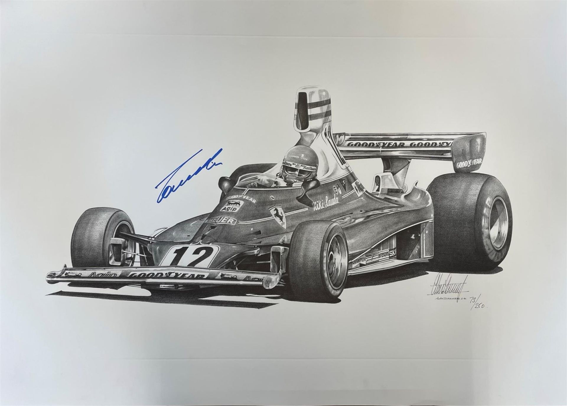Niki Lauda Ferrari Championship Victory 1975