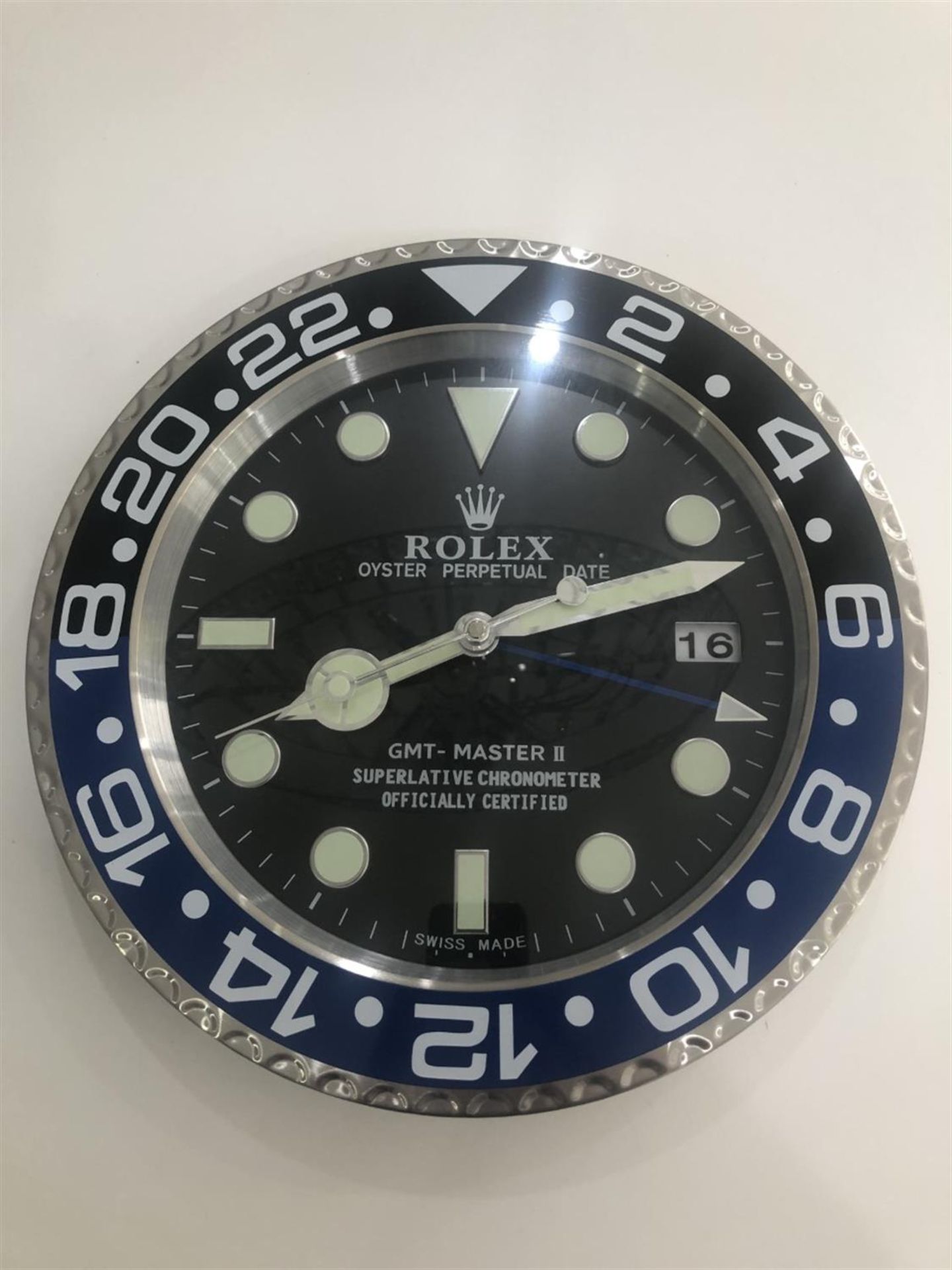 Rolex GMT Master II Batman Homage Wall Clock - Image 2 of 2