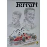 Ferrari Owners Club GB magazine signed by Michael Schumacher