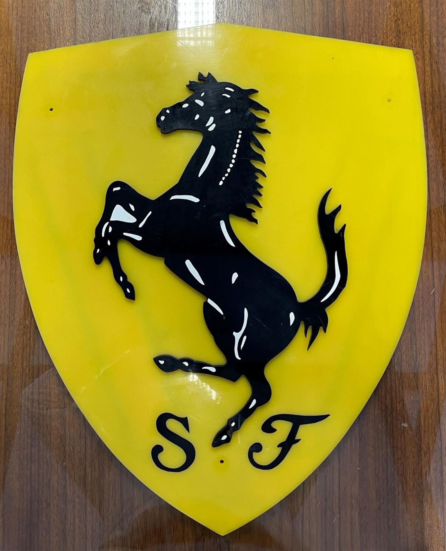 Solid Perspex "Cavallino Rampante" Shield