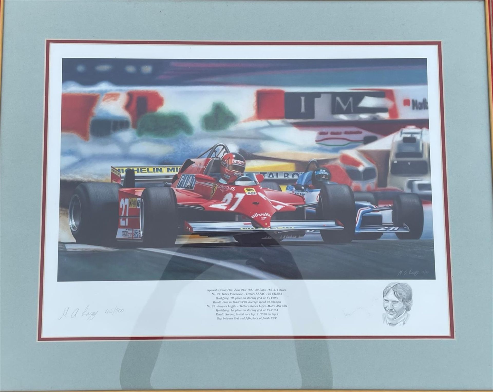 Six Assorted Racing Ferrari Prints - Image 10 of 10