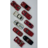 Ten 1/43rd Scale Ferrari Models from the 1950s, 60s and 70s
