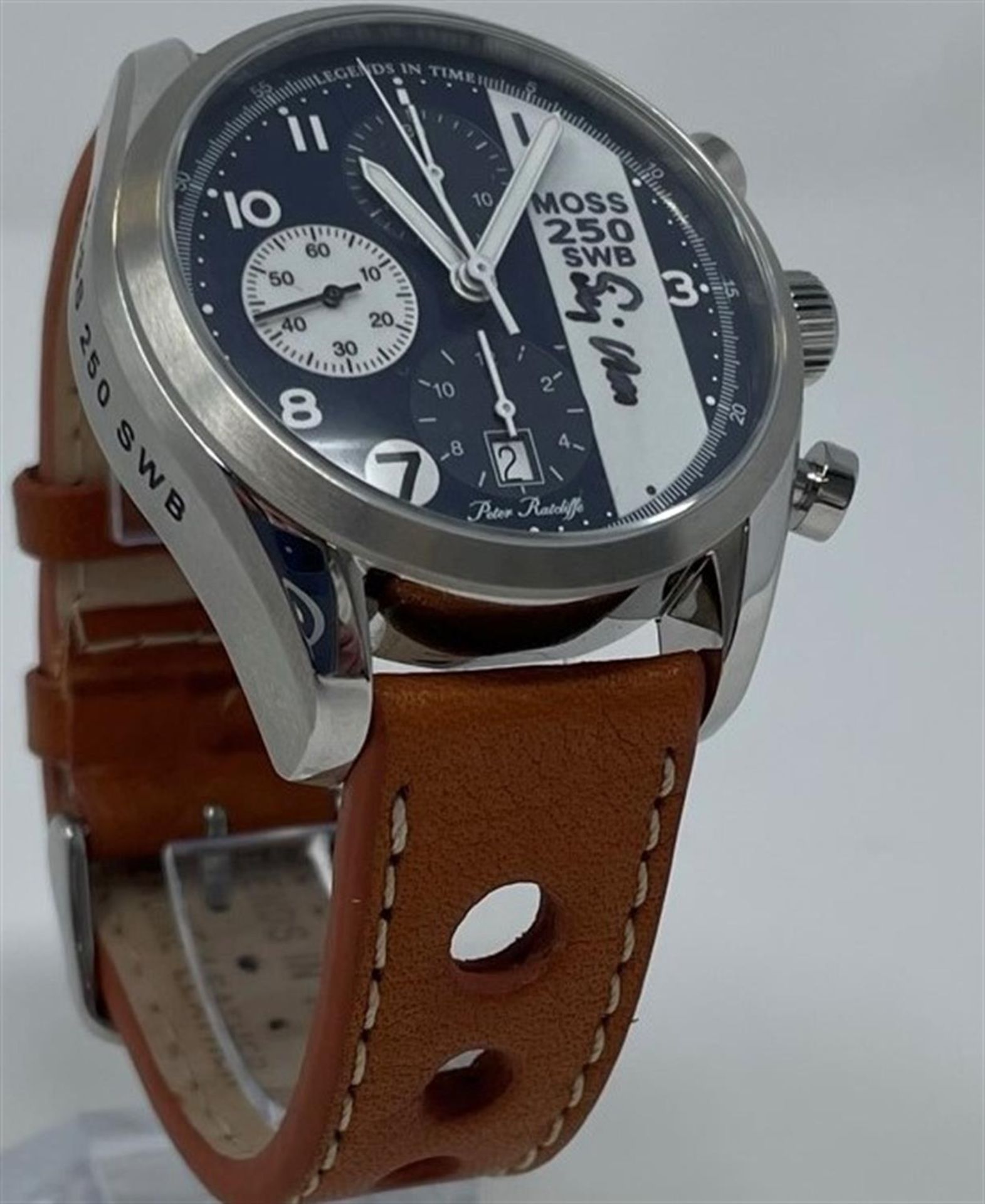 Hand Signed Stirling Moss Ferrari 250 SWB Chronograph