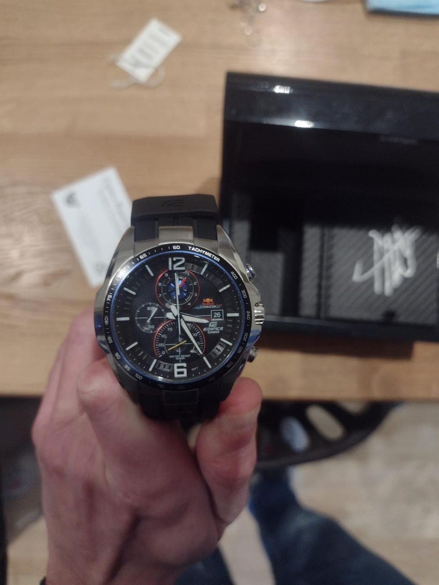 Edifice Casio Red Bull Racing Limited Edition Watch Presentation signed by Sebastian Vettel - Image 5 of 9