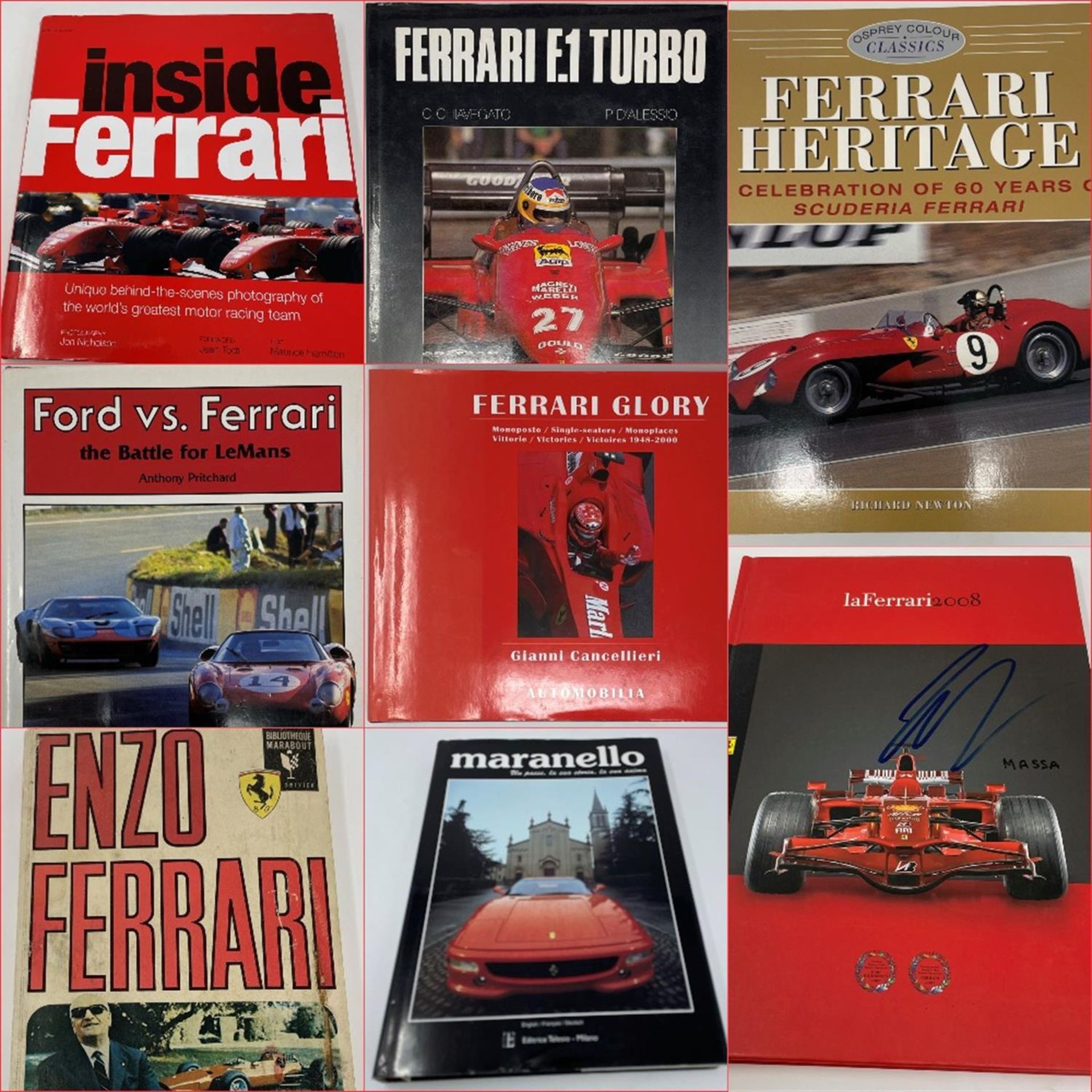 A Large Collection of Assorted Ferrari Books