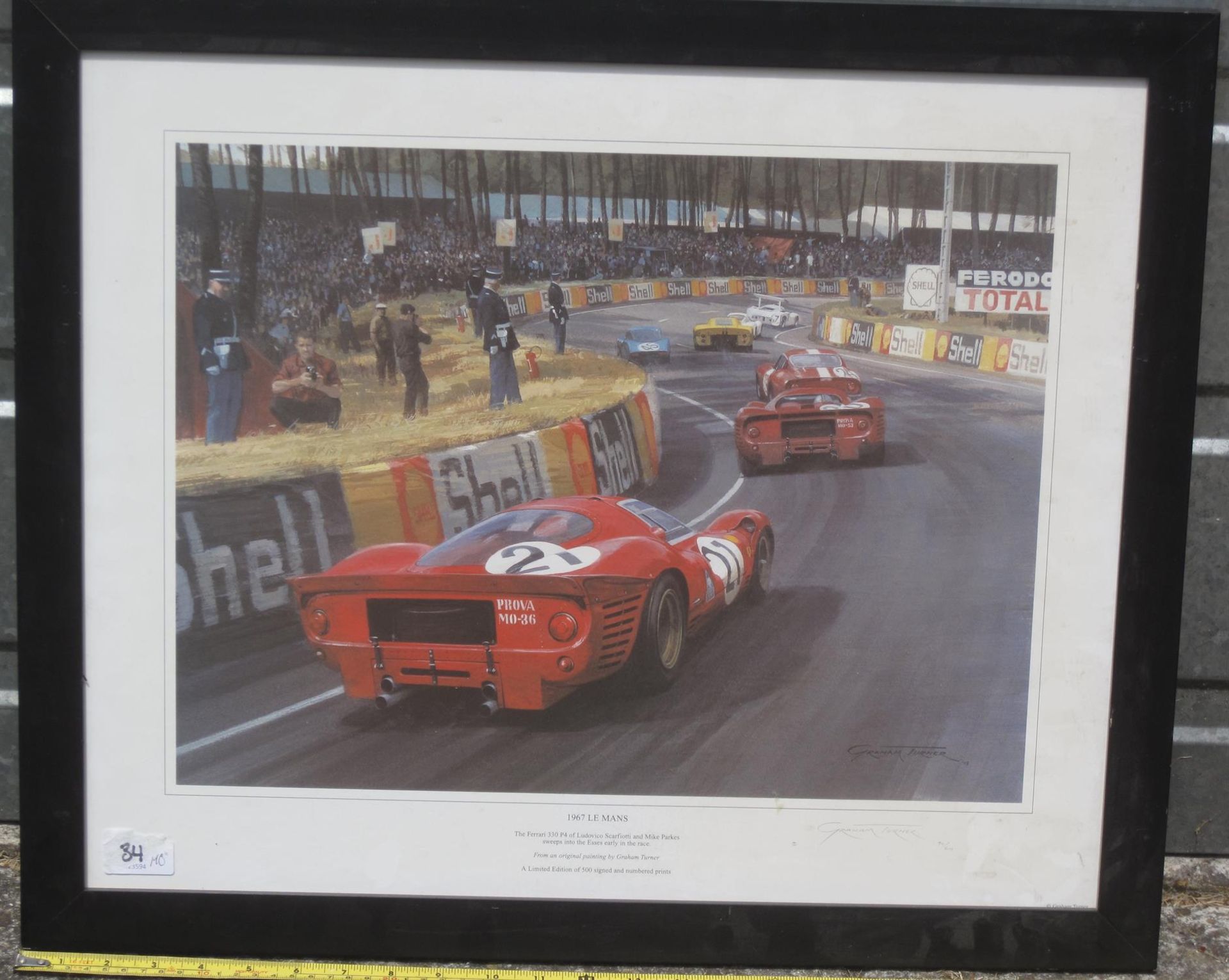 A Pair of Graham Turner Limited Edition Framed Ferrari Prints - Image 3 of 3