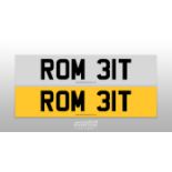 Registration Number ROM 31T