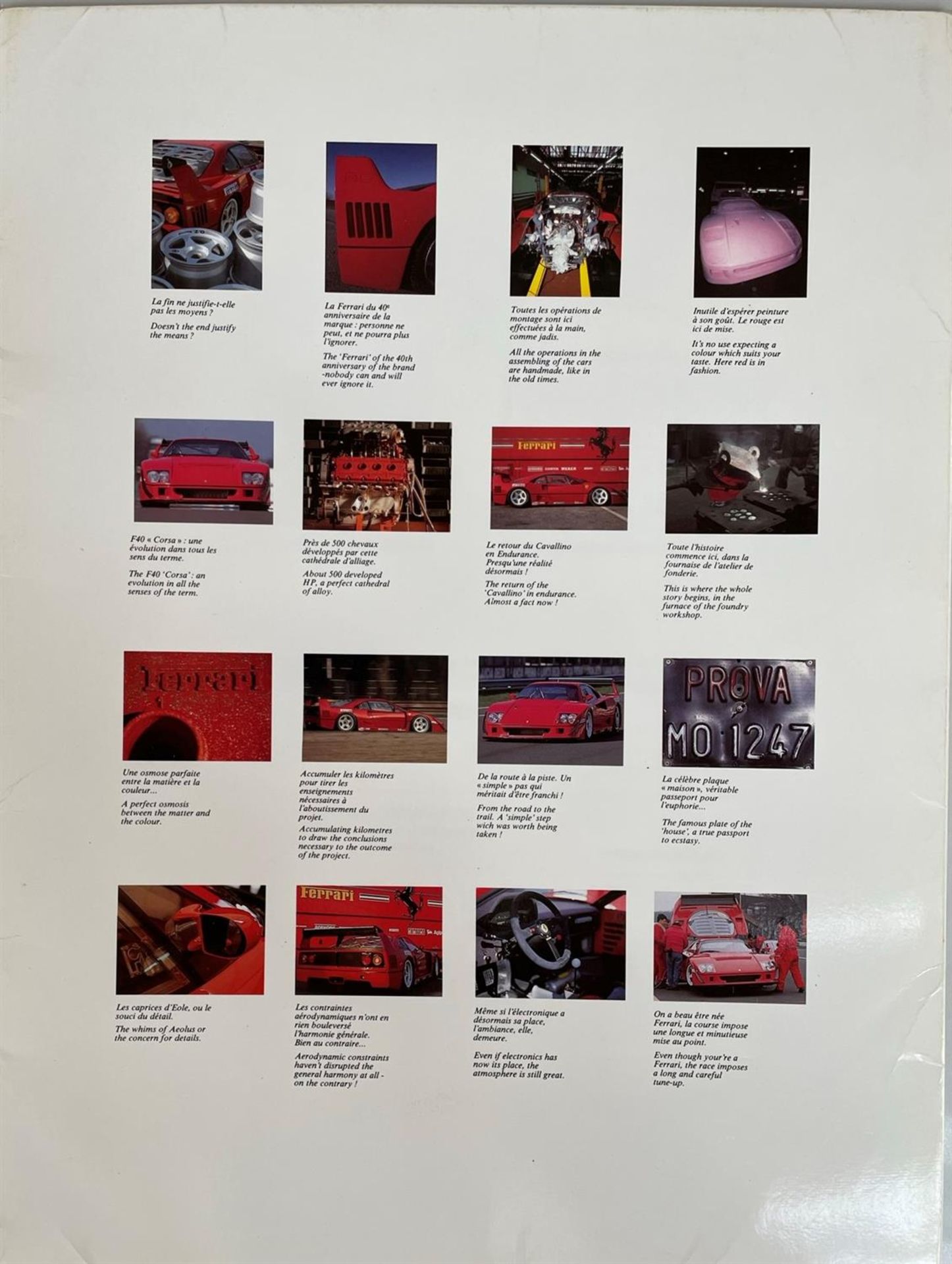 16 Stunning Original Ferrari F40 Prints - Image 2 of 4