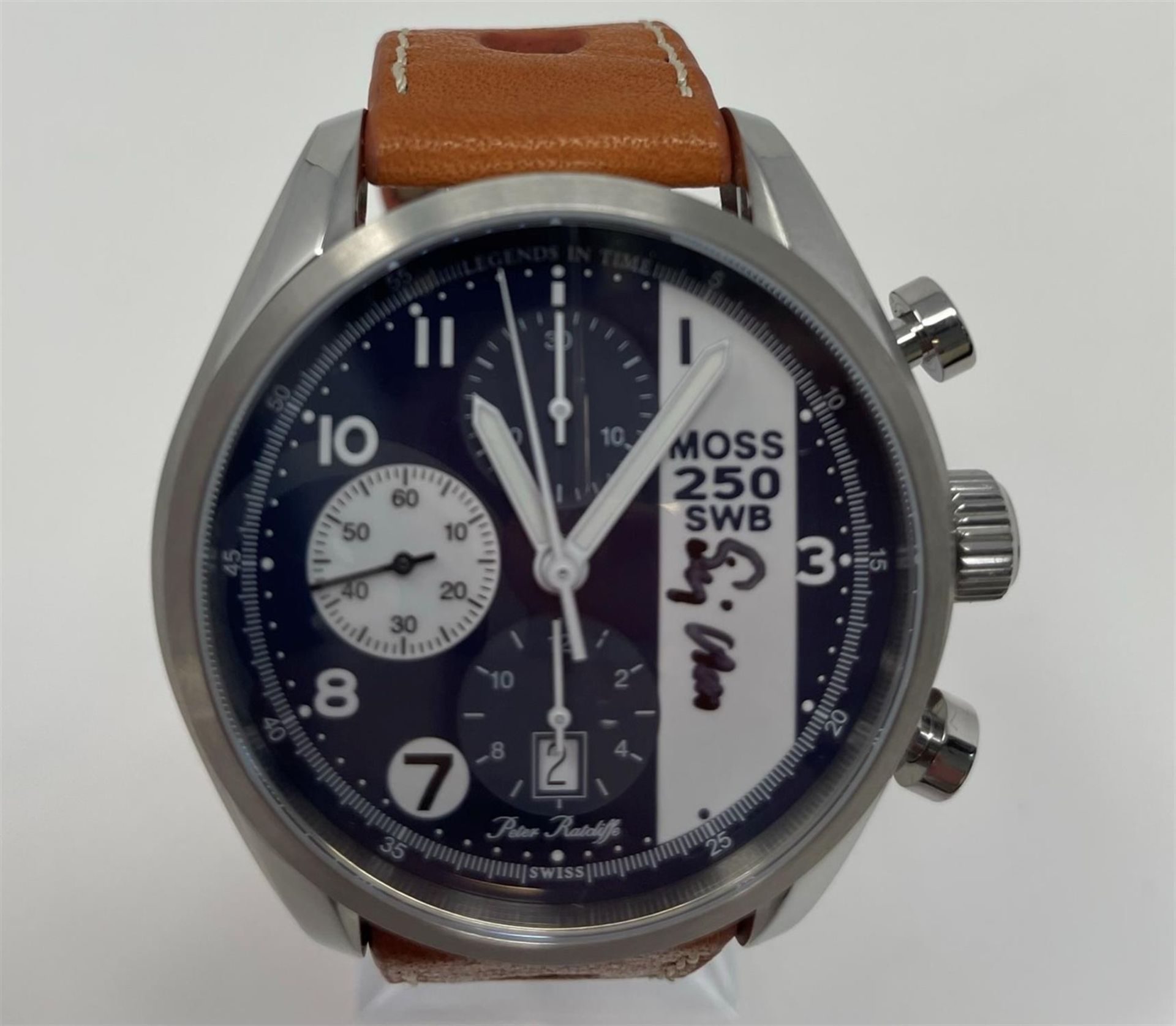 Hand Signed Stirling Moss Ferrari 250 SWB Chronograph - Image 2 of 10