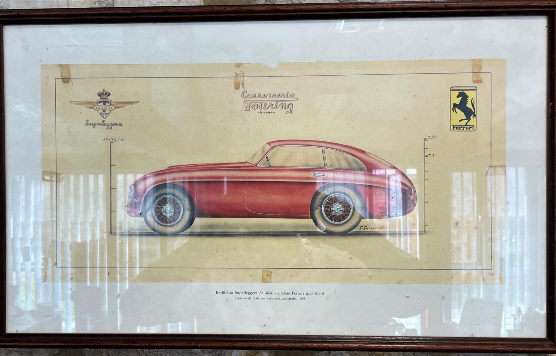 Period design submission from Carrozzeria Touring Milano to Enzo Ferrari in 1949 - Image 2 of 6