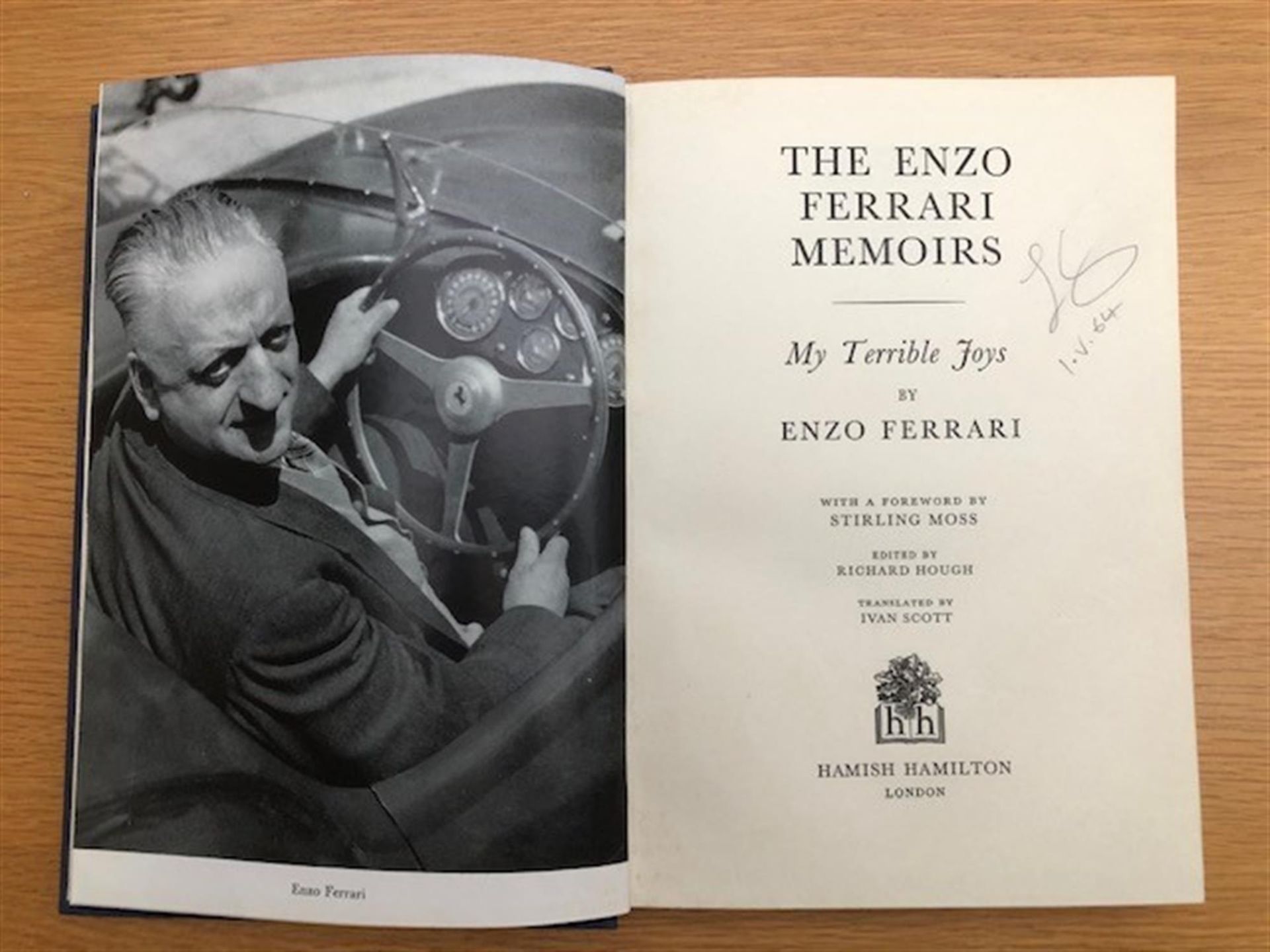 Book; 'My Terrible Joys.' The Enzo Ferrari Memoirs. - Image 2 of 7