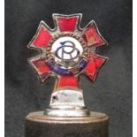 A Very Rare Enamelled "Order of the Road" Radiator Grille Mascot Car Badge