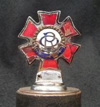 A Very Rare Enamelled "Order of the Road" Radiator Grille Mascot Car Badge