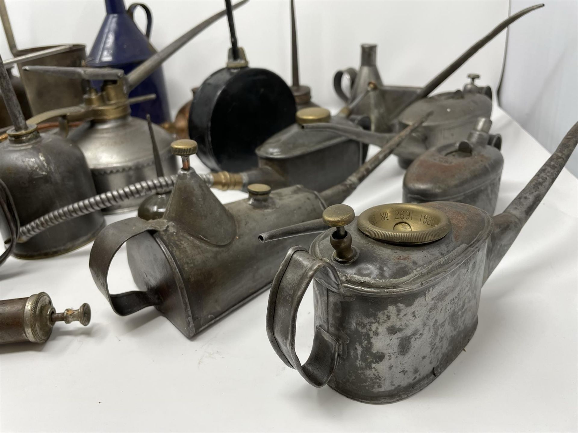 Collection of Oil Cans, Dispensers and Funnels - Image 7 of 10