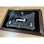 A "Rolls-Royce" Advertising Wall Mirror