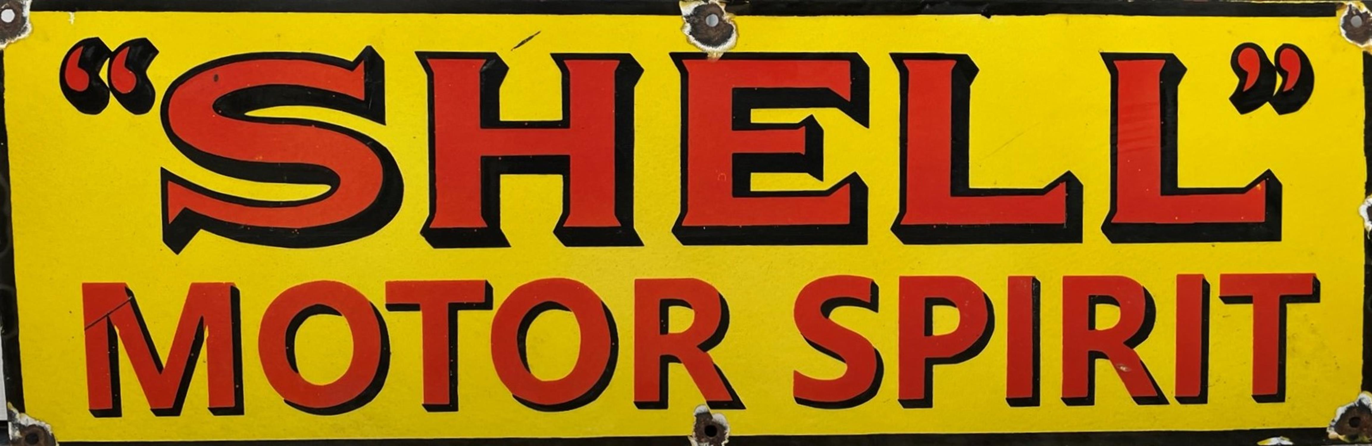 "Shell" Motor Spirit Enamel Sign