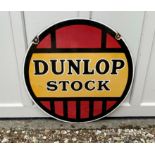 ''Dunlop'' Stock Enamel Sign