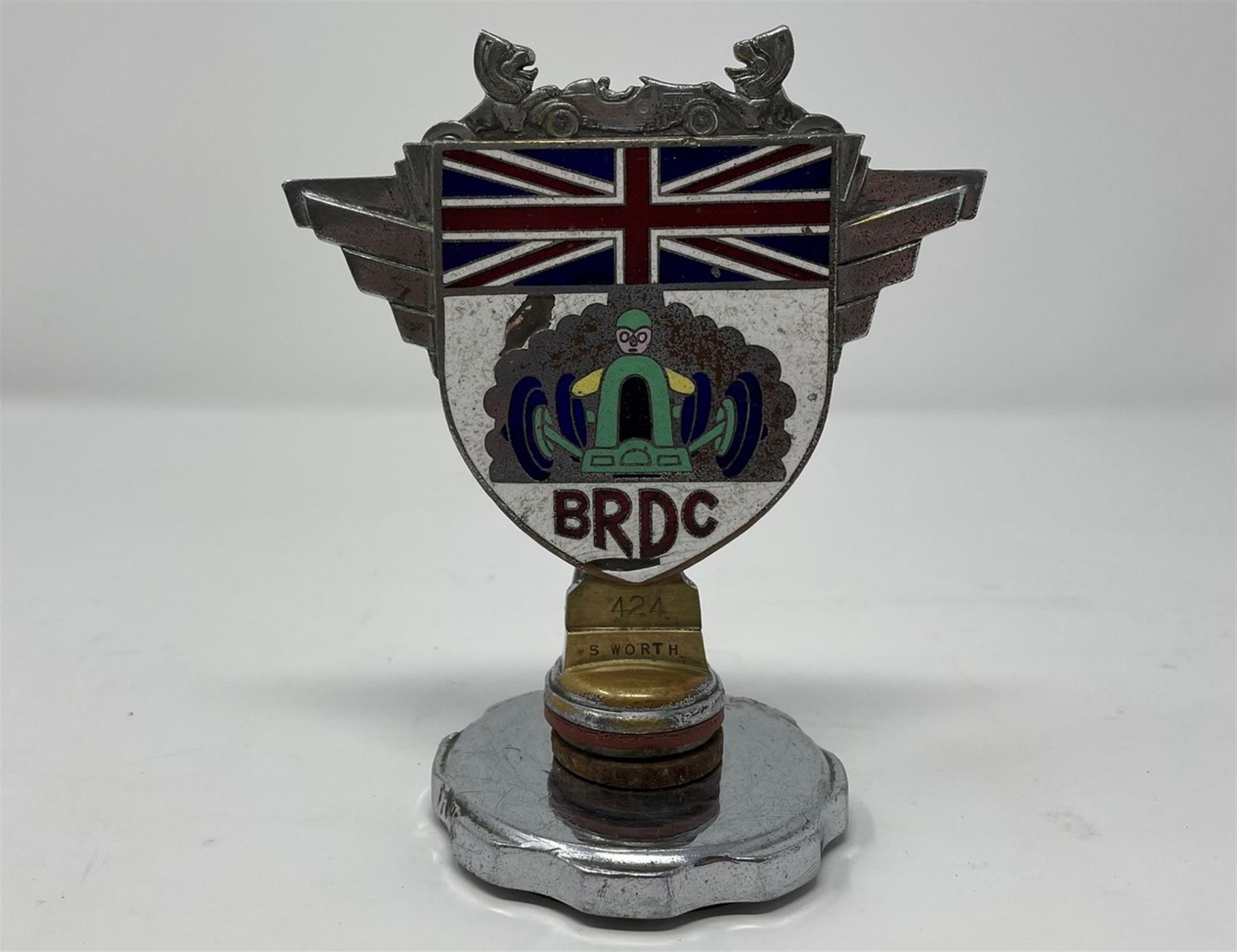 **Regretfully withdrawn** Brooklands BRDC Pre-War Member’s Car Badge c1930s
