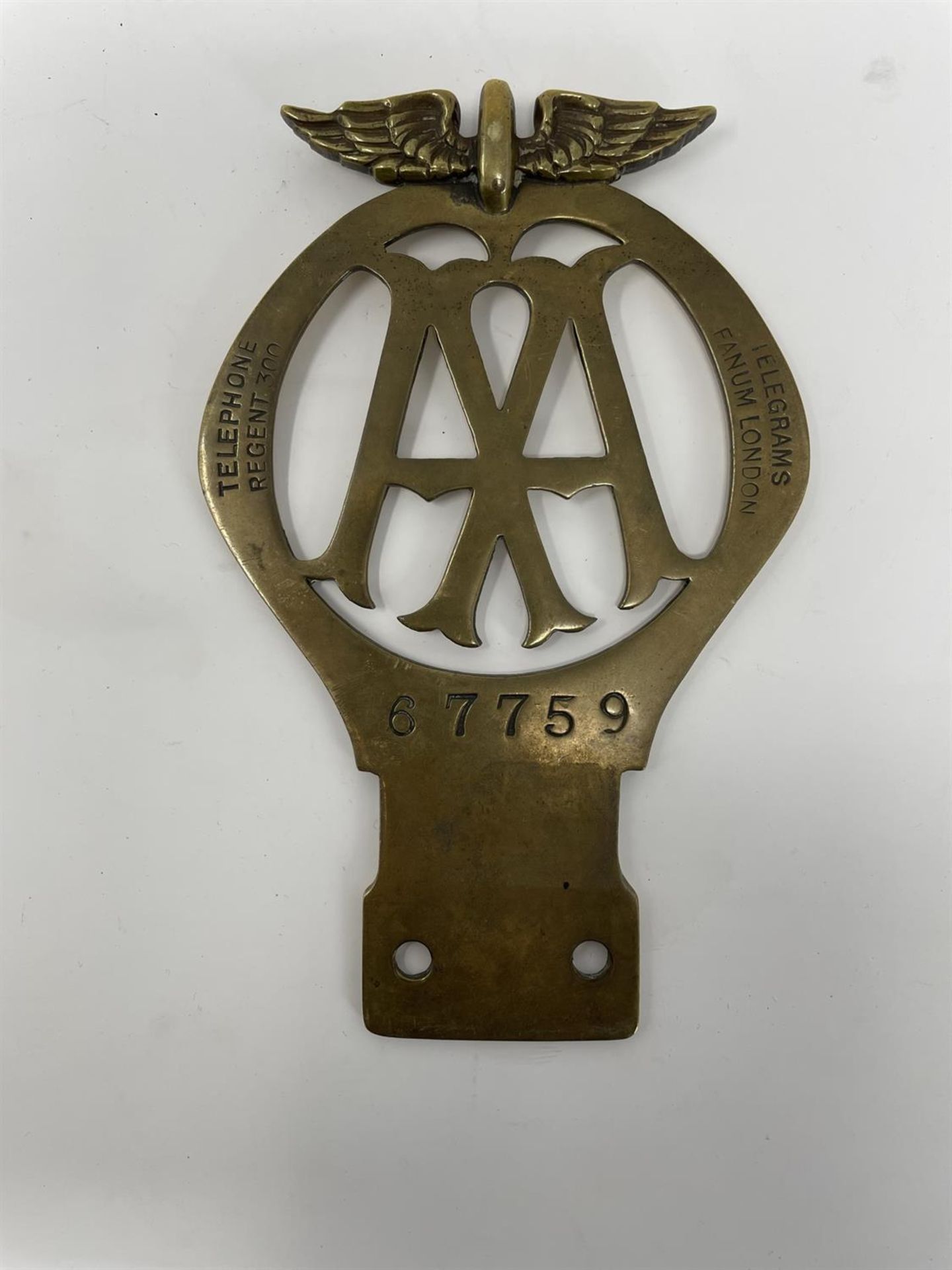 A Fine Pair of Automobile Association Brass Badges - Image 2 of 4