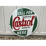 ''Castrol'' Style Enamel Advertising Sign
