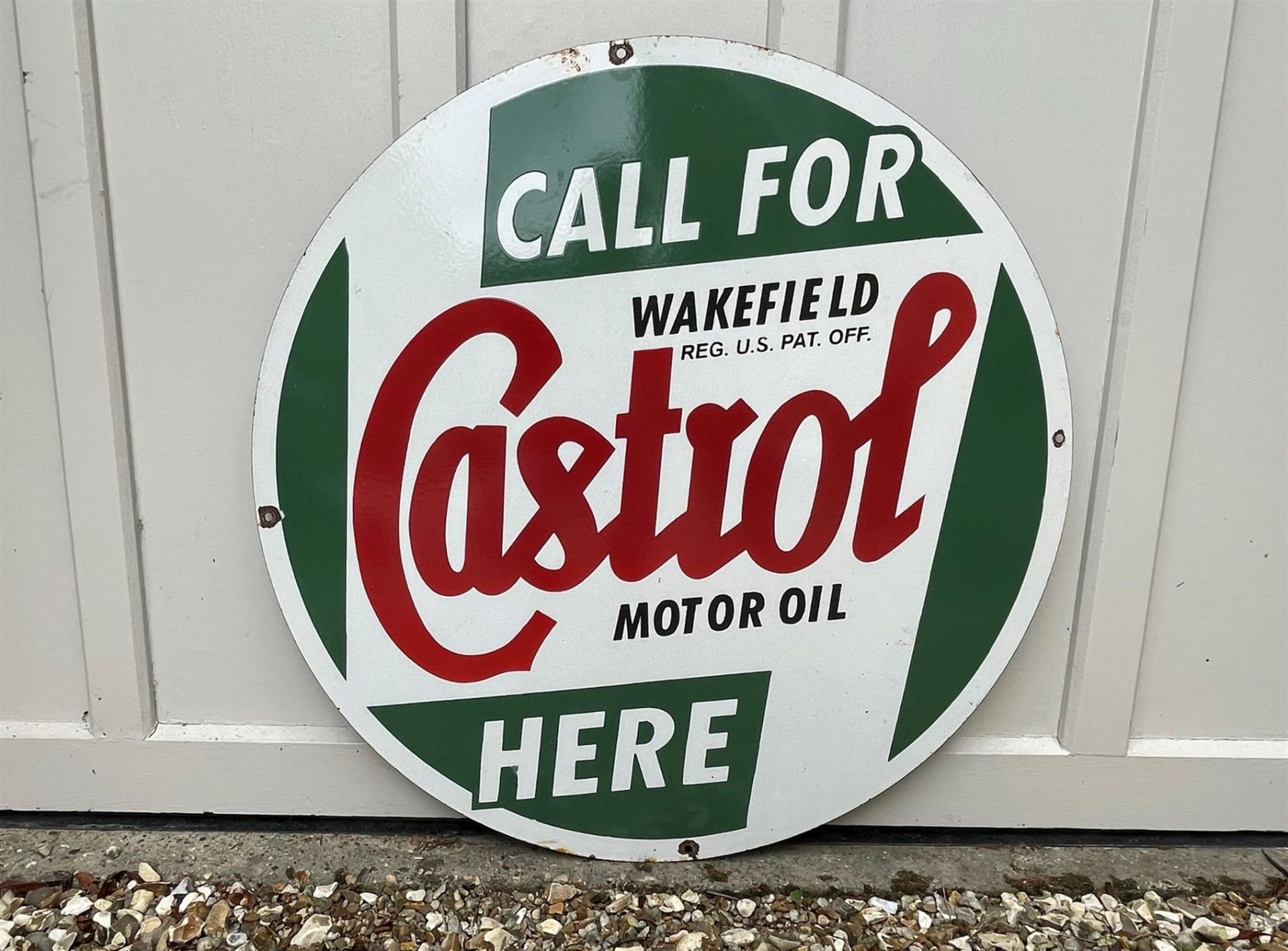 ''Castrol'' Style Enamel Advertising Sign