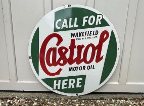 ''Castrol'' Style Enamel Advertising Sign
