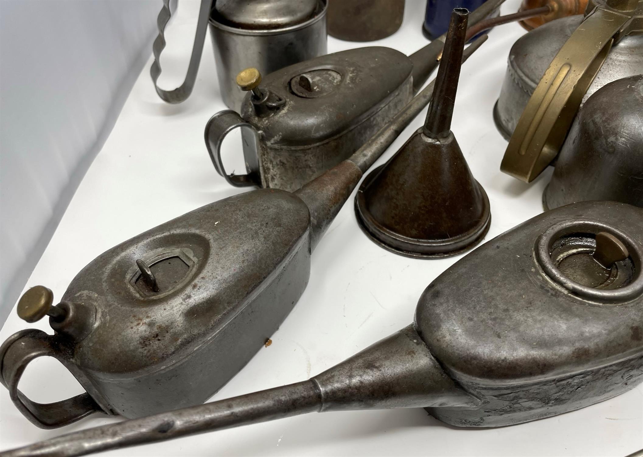 Collection of Oil Cans, Dispensers and Funnels - Image 2 of 10