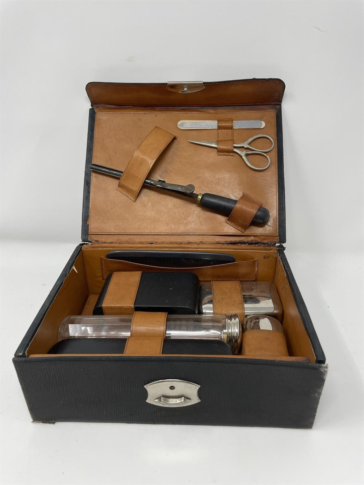 A Gentleman’s Travelling Grooming Set, marked "Bentley", c1920s*