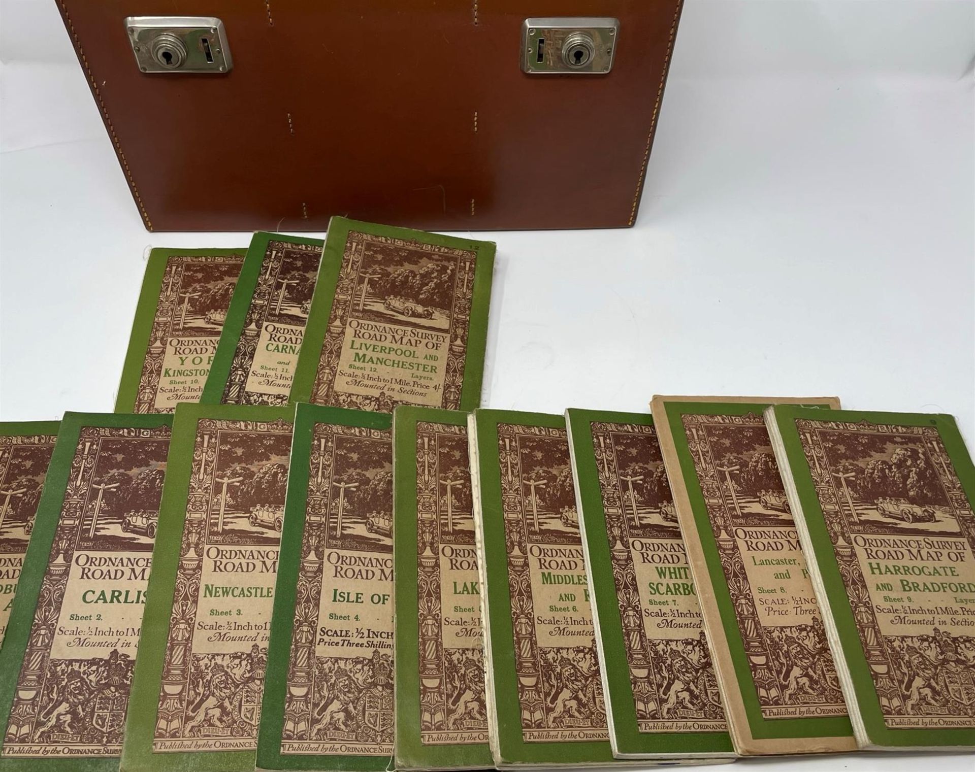 A Cased Set of Ordnance Survey Road Maps c1920s - Image 5 of 10