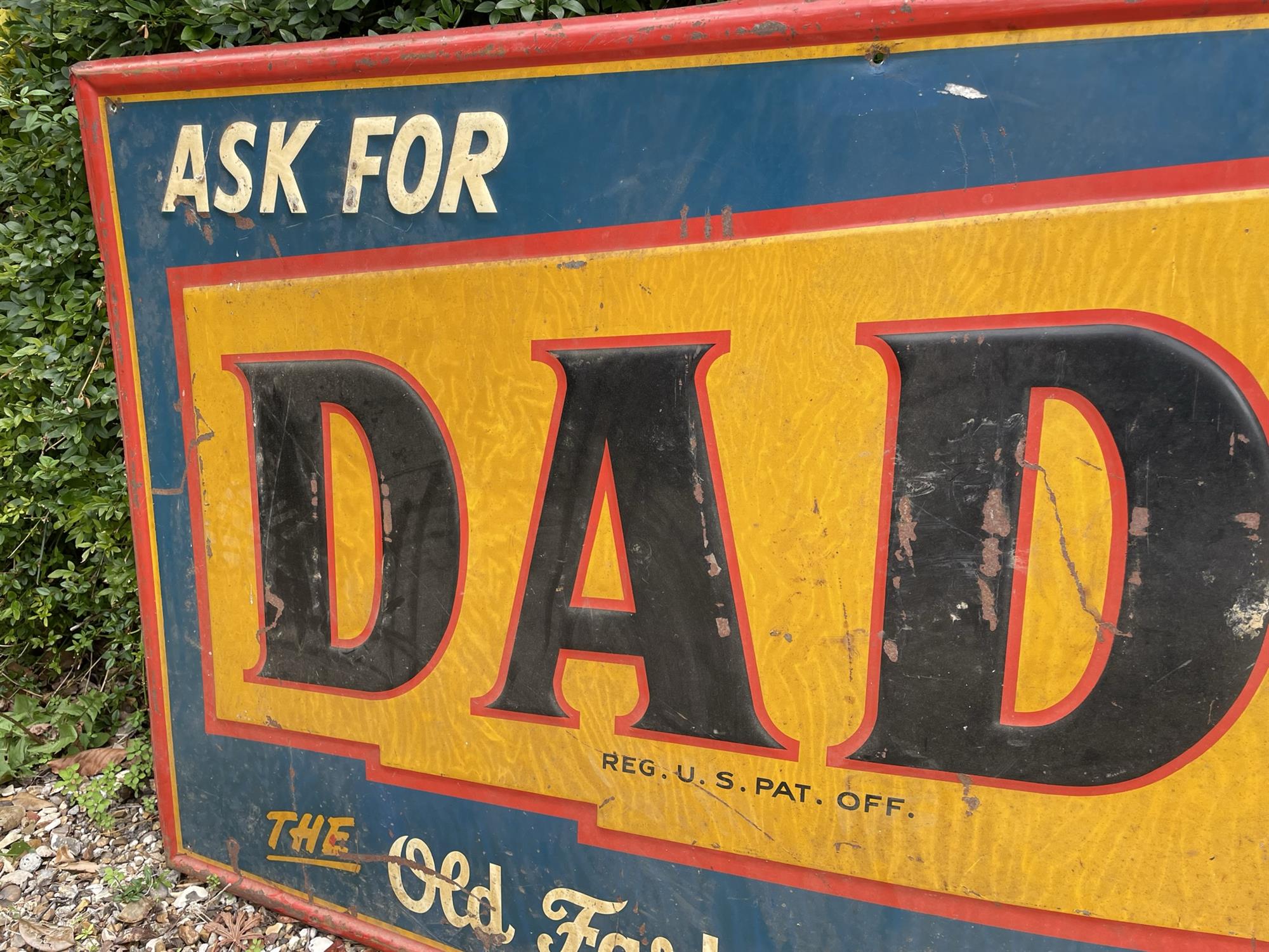 Substantial Period "Dad's Root Beer" Embossed Enamel Sign - Image 5 of 8
