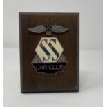 SS Car Club Car Badge C1930s