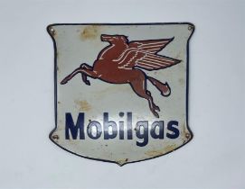 ''Mobilgas'' Enamel Advertising Sign c1940s-1950s