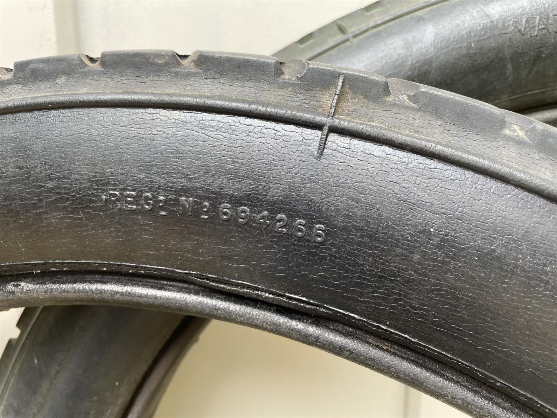 Two Vintage Dunlop Cord Road Tyres - Image 6 of 7