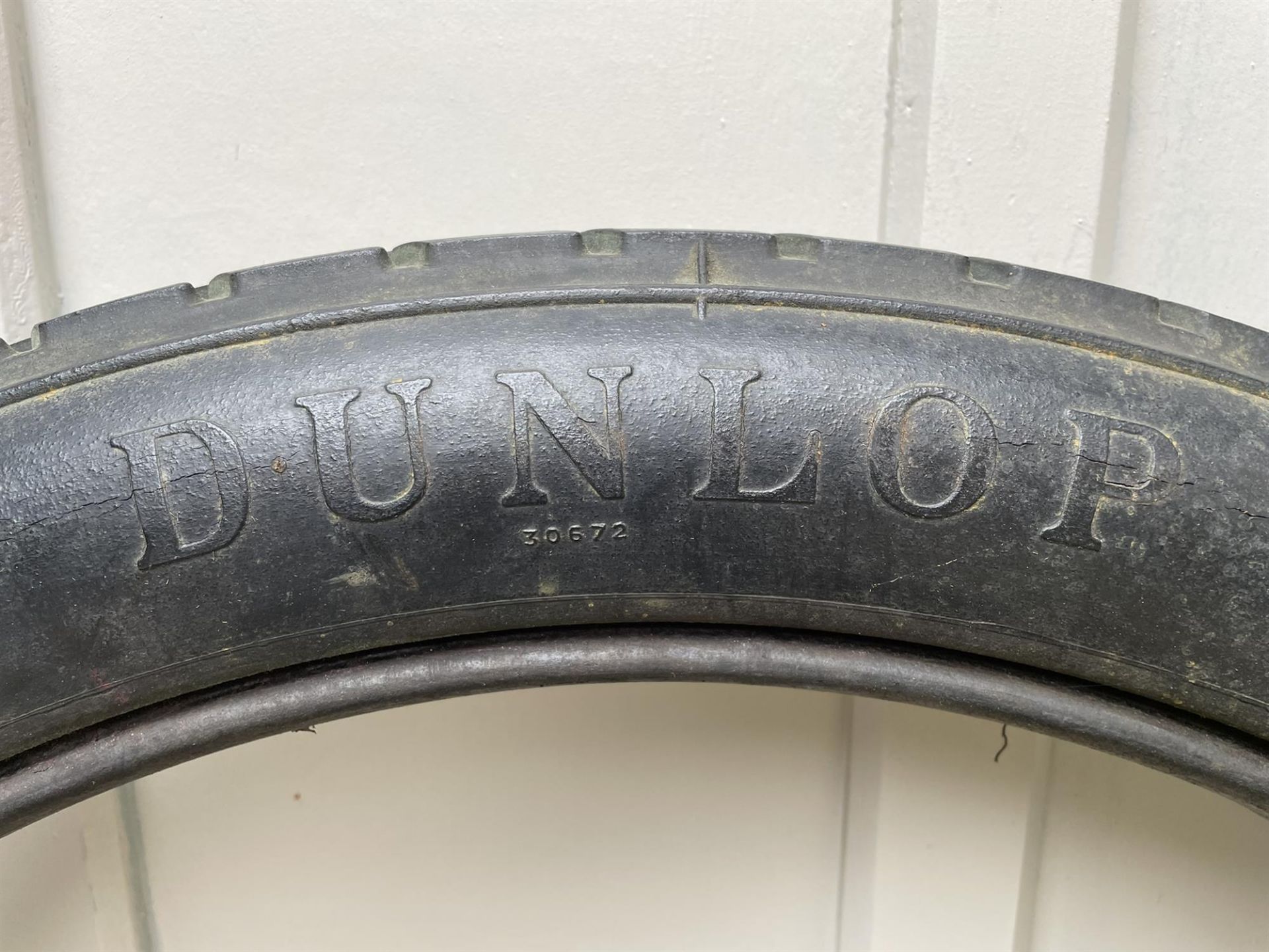 Two Vintage Dunlop Cord Road Tyres - Image 2 of 7