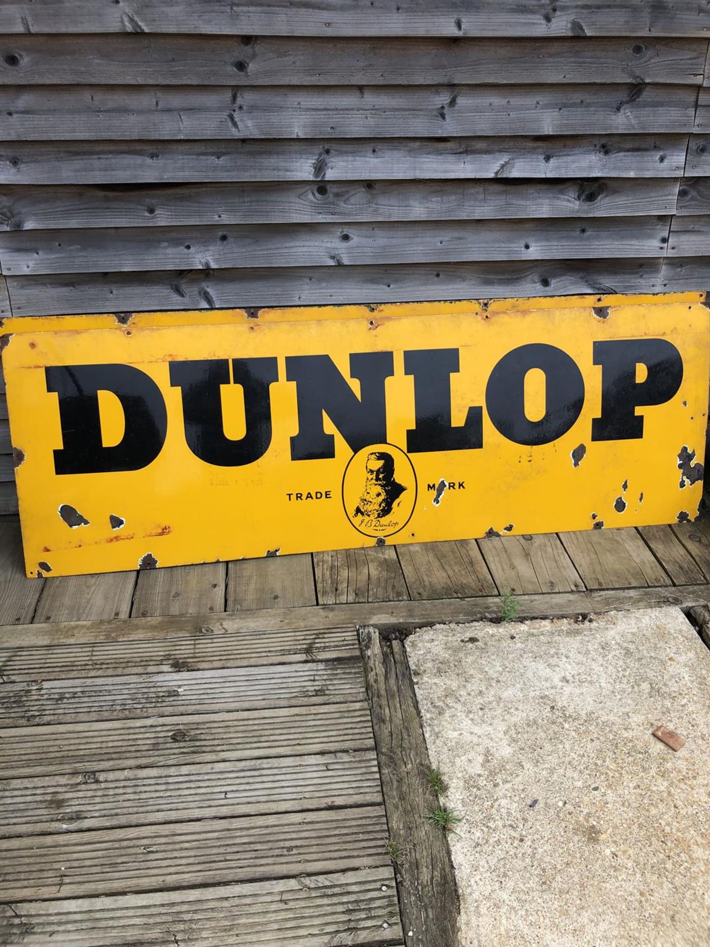 Large Landscape Dunlop Enamel Sign