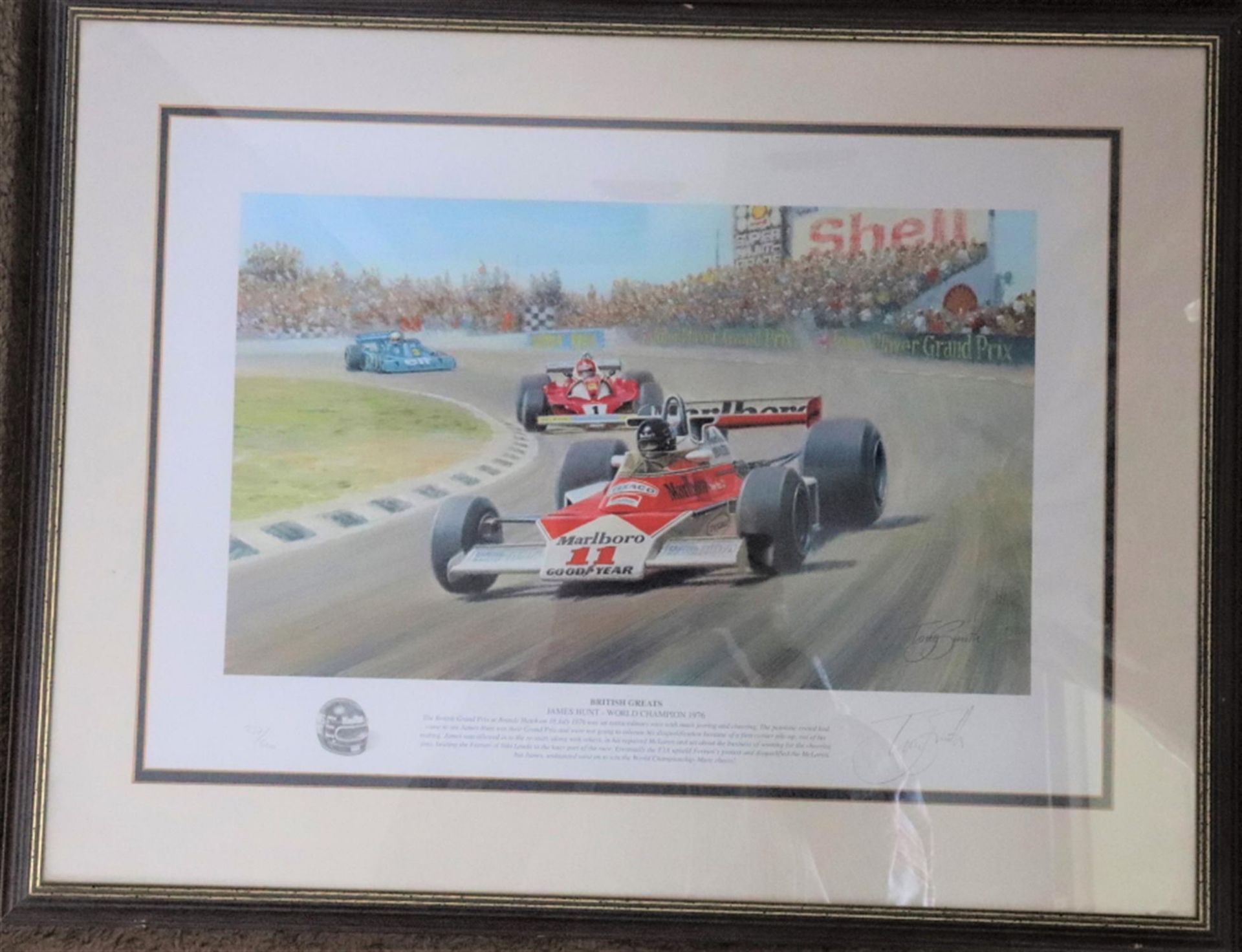 1967 Jim Clark and 1976 James Hunt Limited-Edition Prints - Image 4 of 4