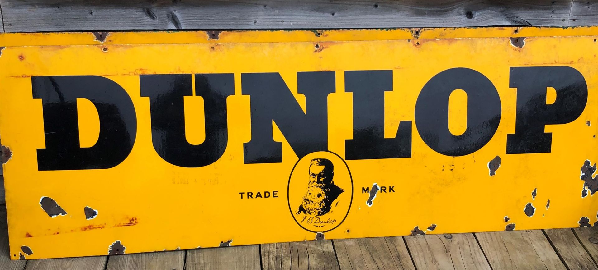 Large Landscape Dunlop Enamel Sign - Image 2 of 3